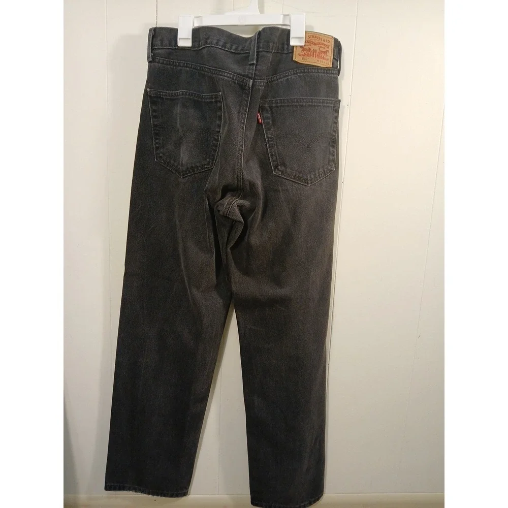 LEVI'S BLACK RED TAB 550 RLAXED FIT 34x32 Fits (34×30 100% COTTON MENS JEANS!!